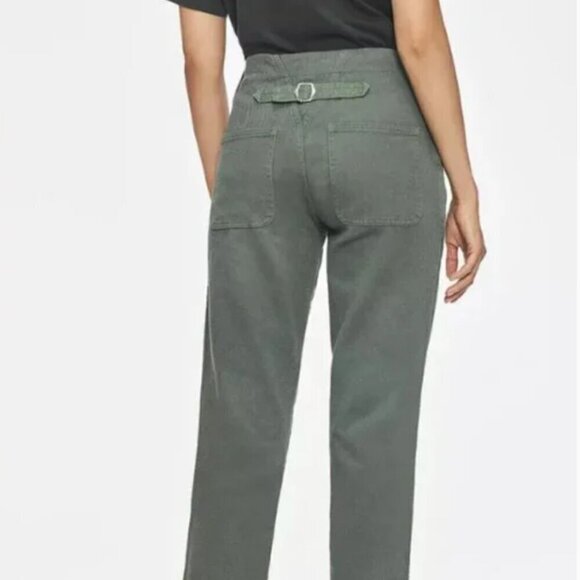Anine Bing Logan Pant Green XS Q139 - Picture 2 of 10
